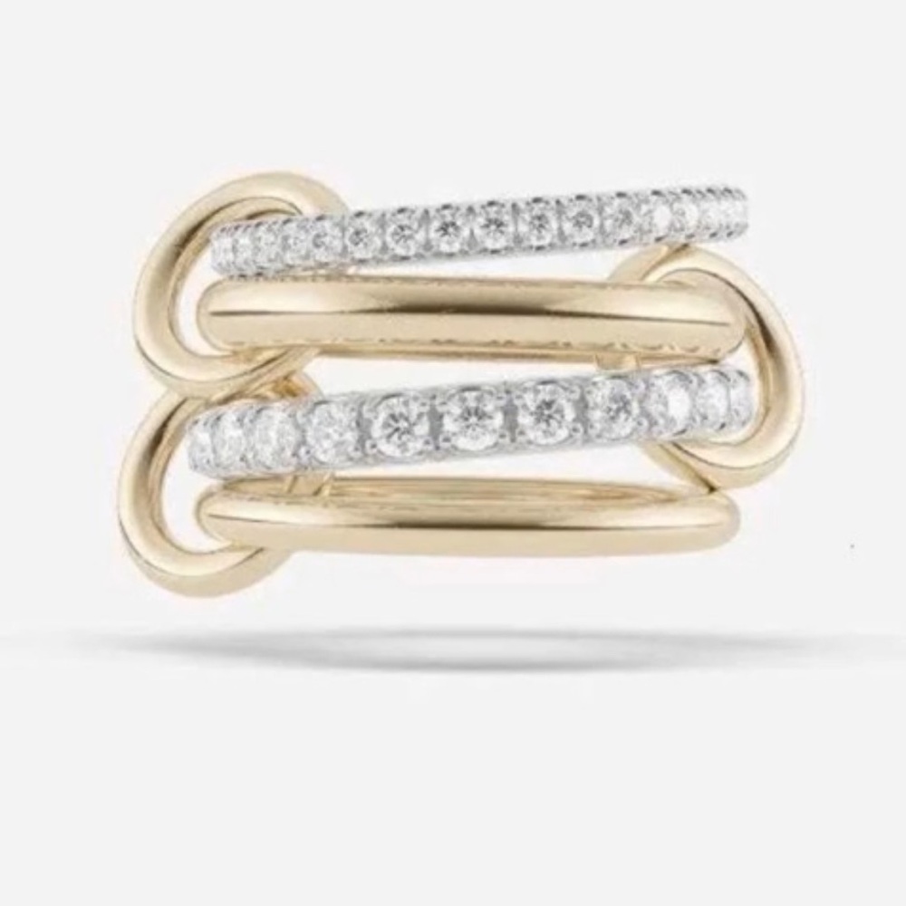 18k Interlocked Stacking Ring - image 6